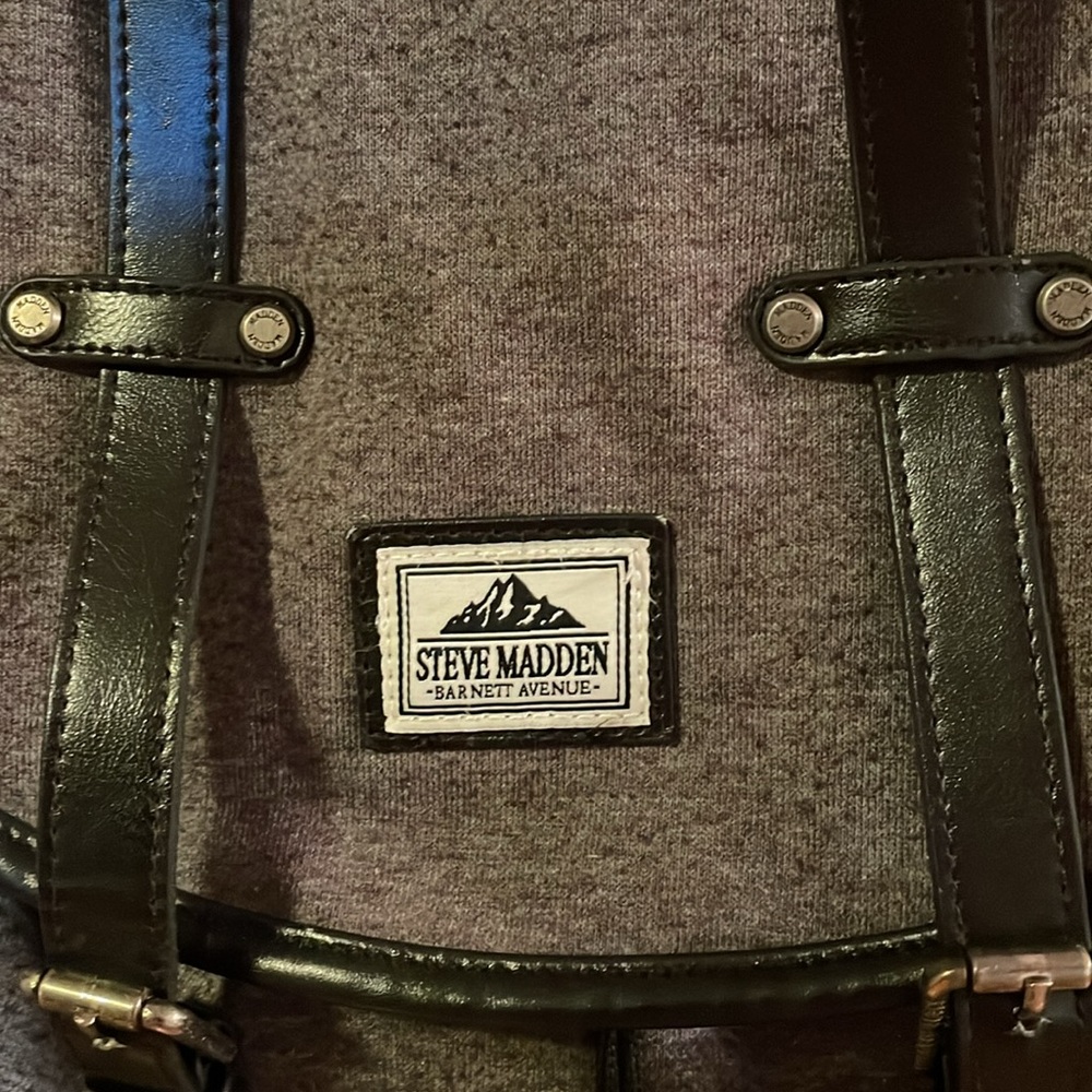 Steve Madden grey and black backpack. - Picture 2 of 8